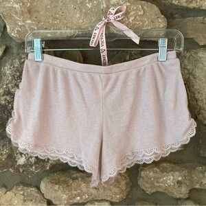 Victoria's Secret Light Pink Lace Trim Pajama Shorts
